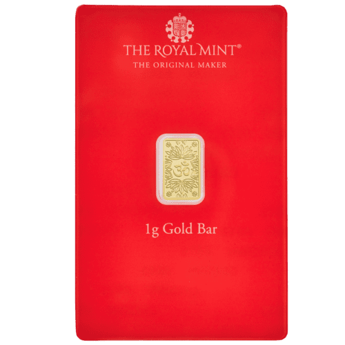 2024 UK Britannia Om 1g Gold Bar Royal Mint