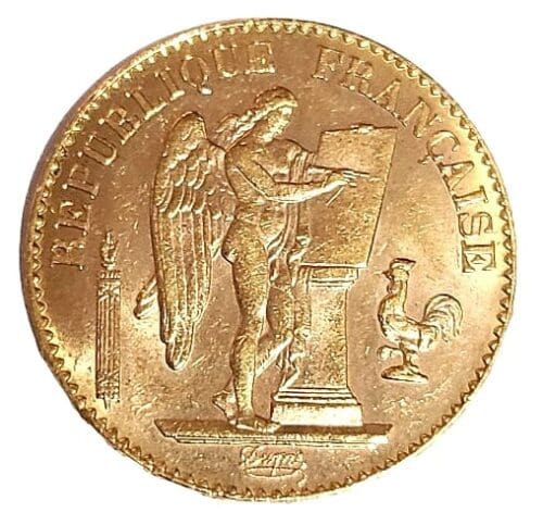 1897 A French 20 Gold Franc Lucky Angel Gold Coin - Bu - Image 8