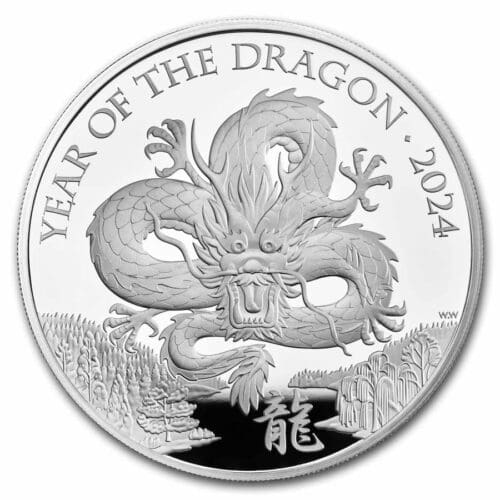 2024 British 1 oz Silver Lunar Dragon Proof Coin - Image 2