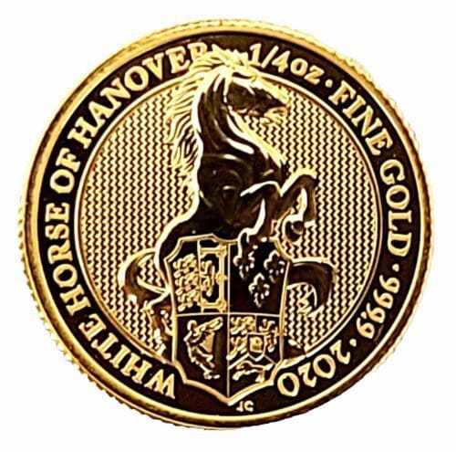 2020 Great Britain 1/4 oz Gold Queen's Beasts White Horse - Image 3