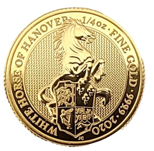 2020 Great Britain 1/4 oz Gold Queen's Beasts White Horse - Image 5