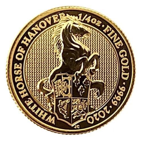 2020 Great Britain 1/4 oz Gold Queen's Beasts White Horse - Image 6