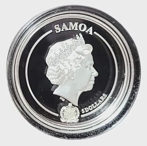 2023 Samoa 1 oz Silver Strelitzia $5 Proof Coin - Image 3