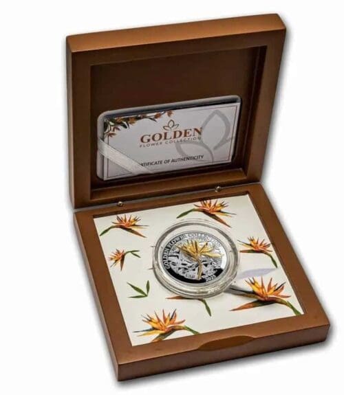 2023 Samoa 1 oz Silver Strelitzia $5 Proof Coin - Image 5