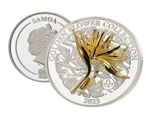 2023 Samoa 1 oz Silver Strelitzia $5 Proof Coin - Image 9