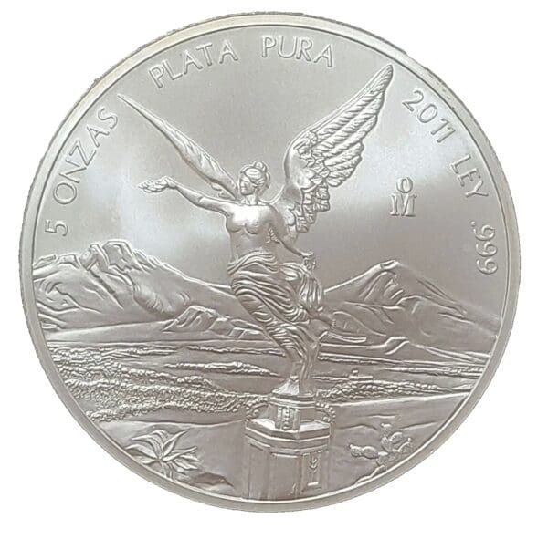 Mexico 5 oz Silver Libertad Coin Bu