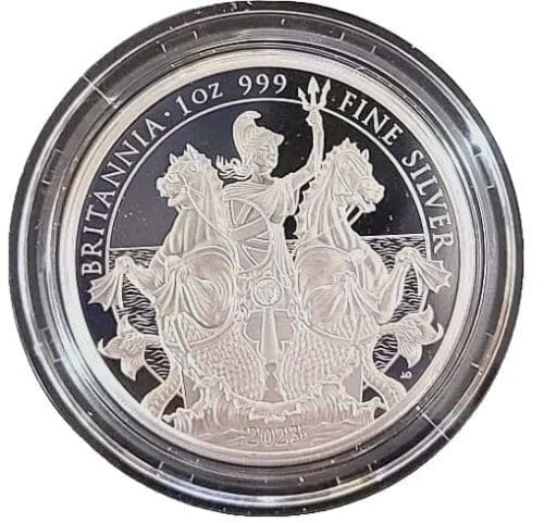 2023 UK Britannia 1 oz Silver Proof .999 Fine - CoA - Image 2