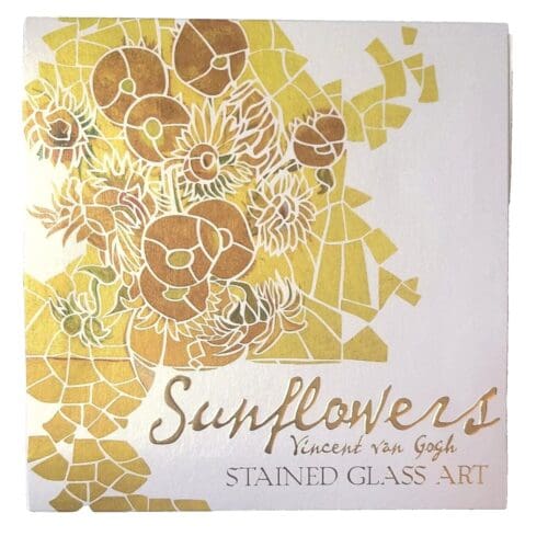 2022 Sunflowers 2 oz Silver Van Gogh Stained Glass series - Image 3