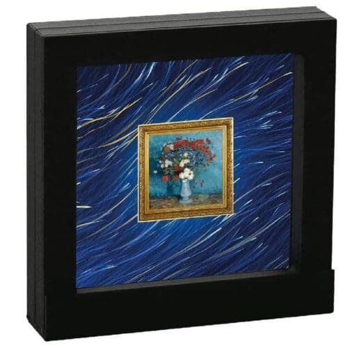 2023 Van Gogh Vase with Cornflowers 1 oz Silver Proof - Image 6