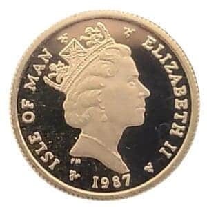 Isle of Man Gold Angel 1/10 oz Coin