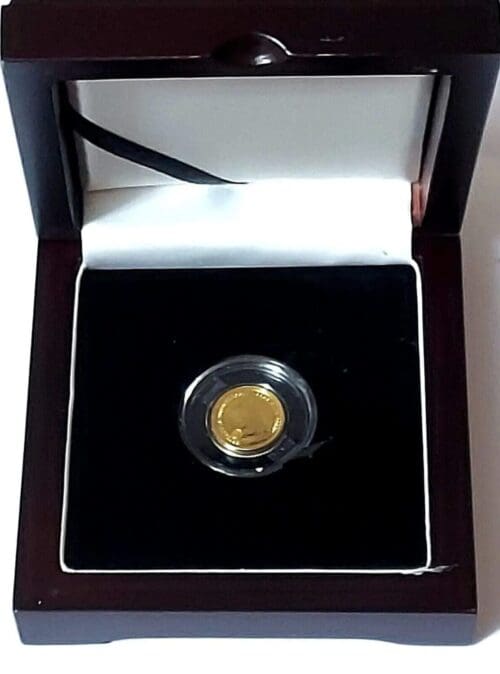 1987 Isle of Man Gold Angel 1/10 oz Coin Bu .999 Fine Gold - Image 4