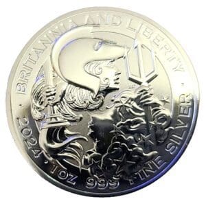 UK Britannia and Liberty 1 oz Silver Coin