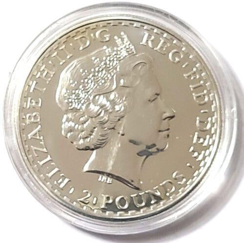 2008 UK Britannia 1 oz Silver Coin Bu w/Assay - Image 4