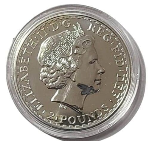 2008 UK Britannia 1 oz Silver Coin Bu w/Assay - Image 2