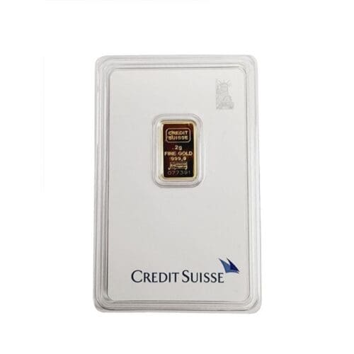 Credit Suisse-Valcambi 2 gram Gold Bar New in Assay - Image 2