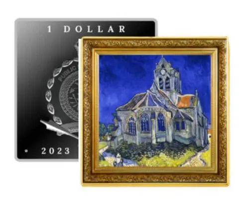 Niue Van Gogh 1 oz Silver The Church of Auvers Coin