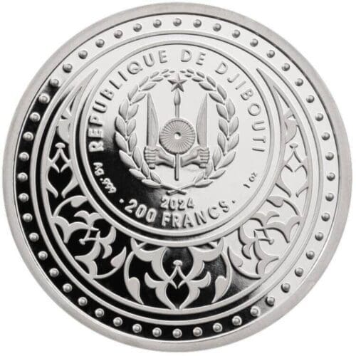 2024 Eid Al Fitr 2000 Francs 1 oz Silver Proof Coin - Djibouti - Image 2