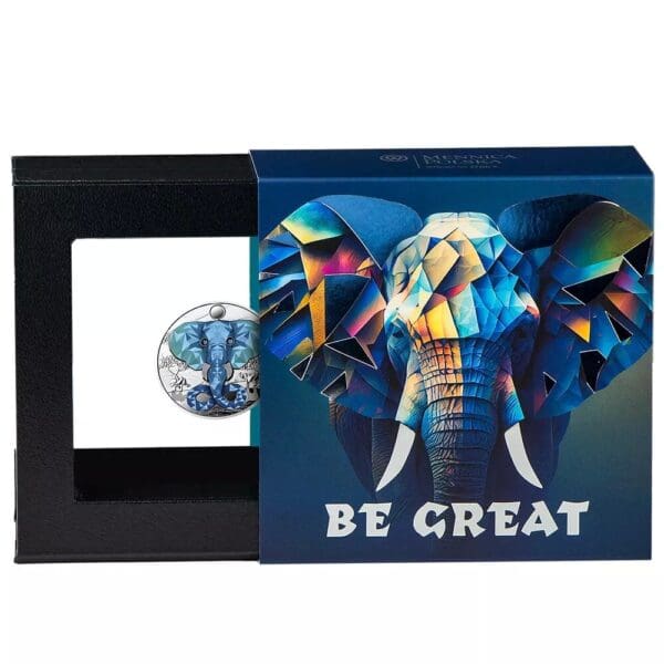 CAMEROON 1 OZ SILVER ELEPHANT PROOF COIN
