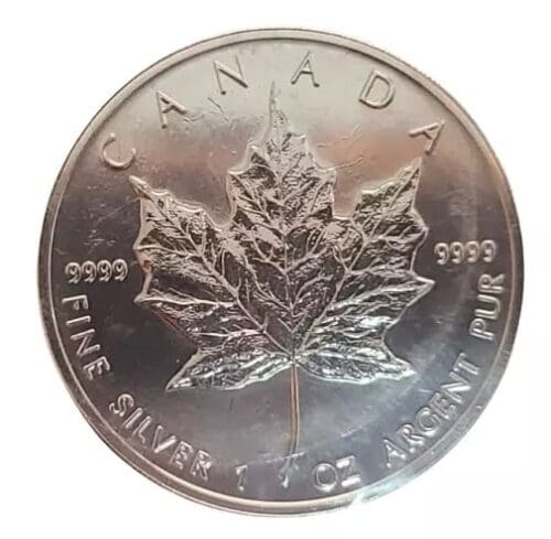 1990 Canadian 1 oz of Silver Maple Leaf .999 FINE - Image 3