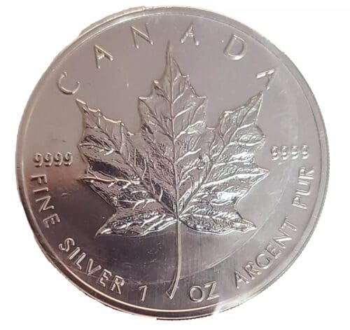 1990 Canadian 1 oz of Silver Maple Leaf .999 FINE - Image 5