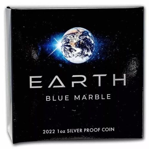 2022 Niue Earth Blue Marble 1 oz Silver Proof  Coin - Image 2