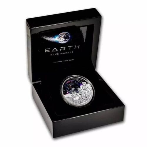 2022 Niue Earth Blue Marble 1 oz Silver Proof  Coin - Image 4