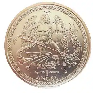 2015 Island of Man Angel Coin BU .999 Fine Silver