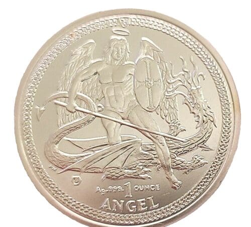 2015 Island of Man Angel Coin BU .999 Fine Silver - Image 3