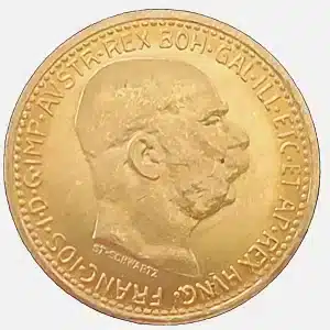 1912 Austria 10 Corona Gold Coin Restrike Bu