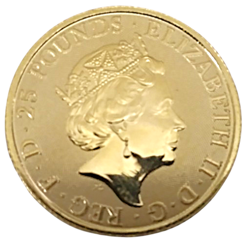 2018 UK Queen's Beast 1/4 oz Gold Unicorn of Scotland £25 - Image 2