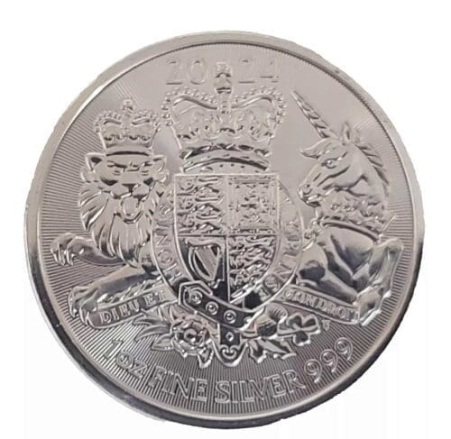 2024 BRITISH 1 oz SILVER ROYAL ARMS OF ENGLAND COIN BU - Image 5