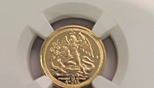 1984 Isle of Man Angel 1/10 oz Gold Proof Coin - PF70 - Image 3