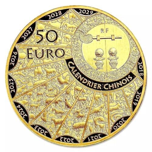 2022 France 1/4 oz Gold Year of the Tiger Proof - Lunar Series - Image 2