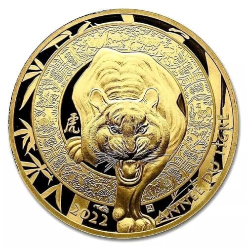 2022 France 1/4 oz Gold Year of the Tiger Proof - Lunar Series - Image 4