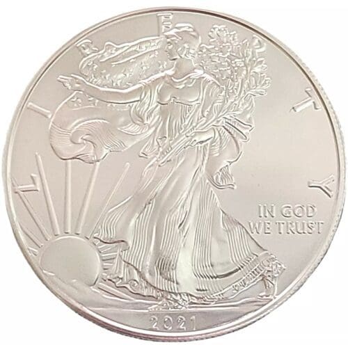 2021 American Silver Eagle 1 oz .999 Fine Silver Type 1 - Gem BU - Image 3