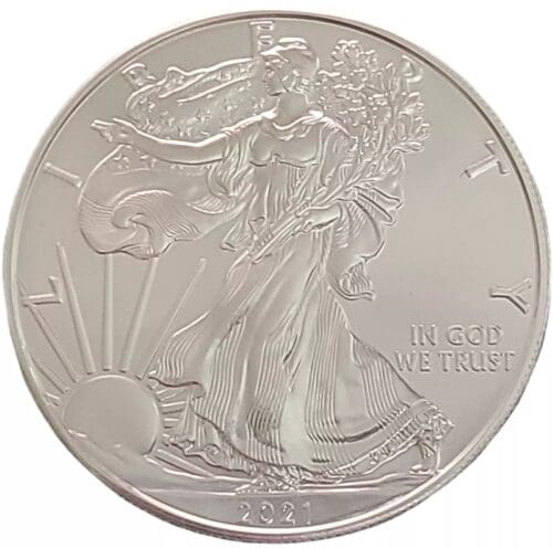 2021 American Silver Eagle 1 oz .999 Fine Silver Type 1 - Gem BU - Image 5