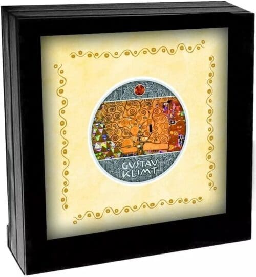 2018 Niue Tree of Life .5 oz Pure Silver Proof GUSTAV KLIMT - Image 2