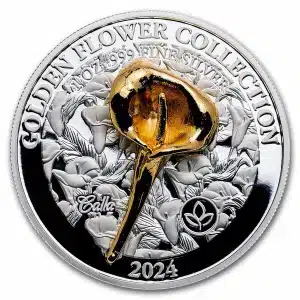2024 Samoa 1 oz Silver Calla Proof Golden Flower Collection