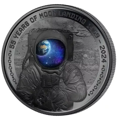 FIRST MAN ON THE MOON 1 oz Silver Proof Coin