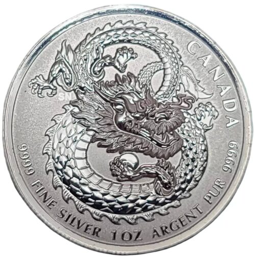 2019 Canada 1 oz Silver Lucky Dragon Coin- UHR .9999 - Image 5