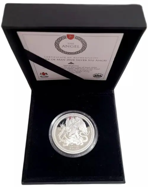 Isle of Man 1 oz Silver Angel Proof Coin