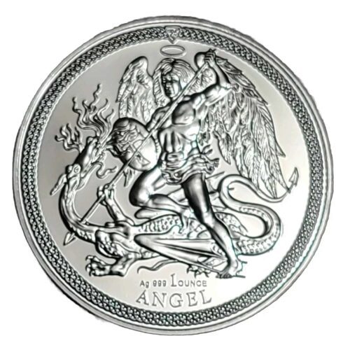 2024 Isle of Man 1 oz Silver Angel Proof Coin .999 Fine Silver _ Box & CoA - Image 2