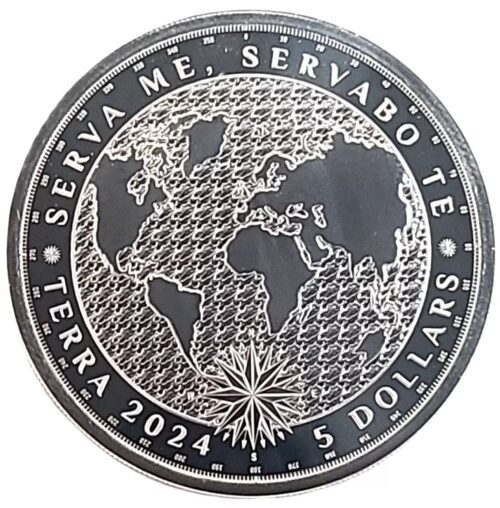 2024 Tokelau 1 oz Silver Terra $5 Coin Bu .9999 Fine - Image 3