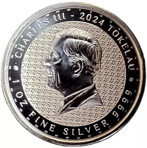 2024 Tokelau 1 oz Silver Terra $5 Coin Bu .9999 Fine - Image 4