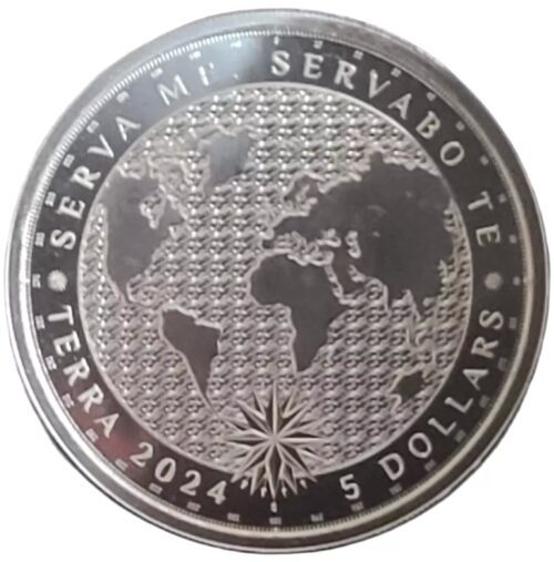 2024 Tokelau 1 oz Silver Terra $5 Coin Bu .9999 Fine - Image 5