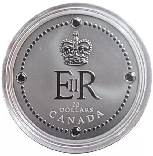 2023 Canada Queen Elizabeth II Royal Cypher 1 oz Silver Proof Coin - Image 2