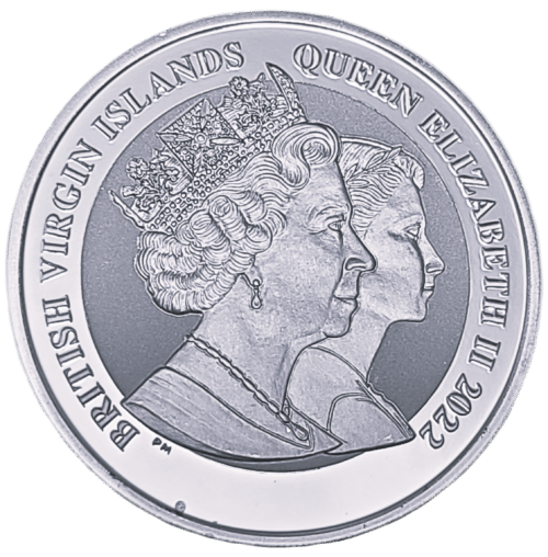 B.V.I 2022 Life of Queen Elizabeth Silver Reverse Frosted - Image 2