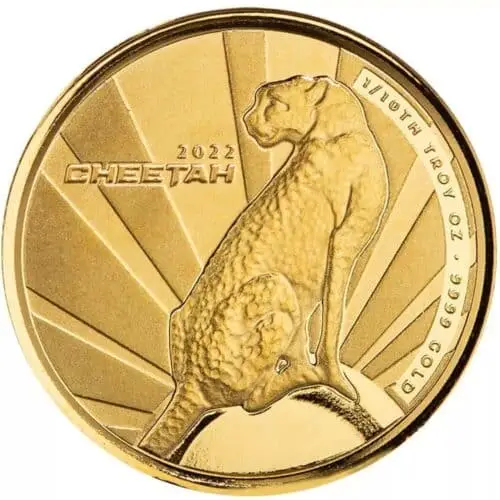 Cameroon 1/10 oz Gold Cheetah Coin