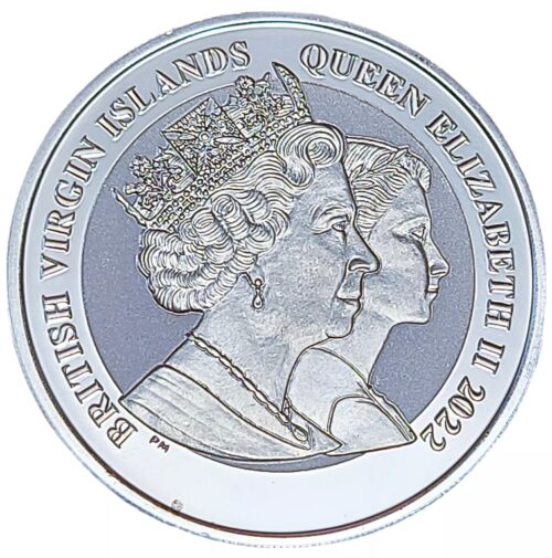 B.V.I 2022 Life of Queen Elizabeth Silver Reverse Frosted - Image 4