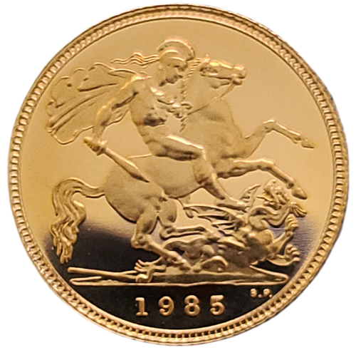 1985 British Half Gold Sovereign Bullion Coin - Image 3